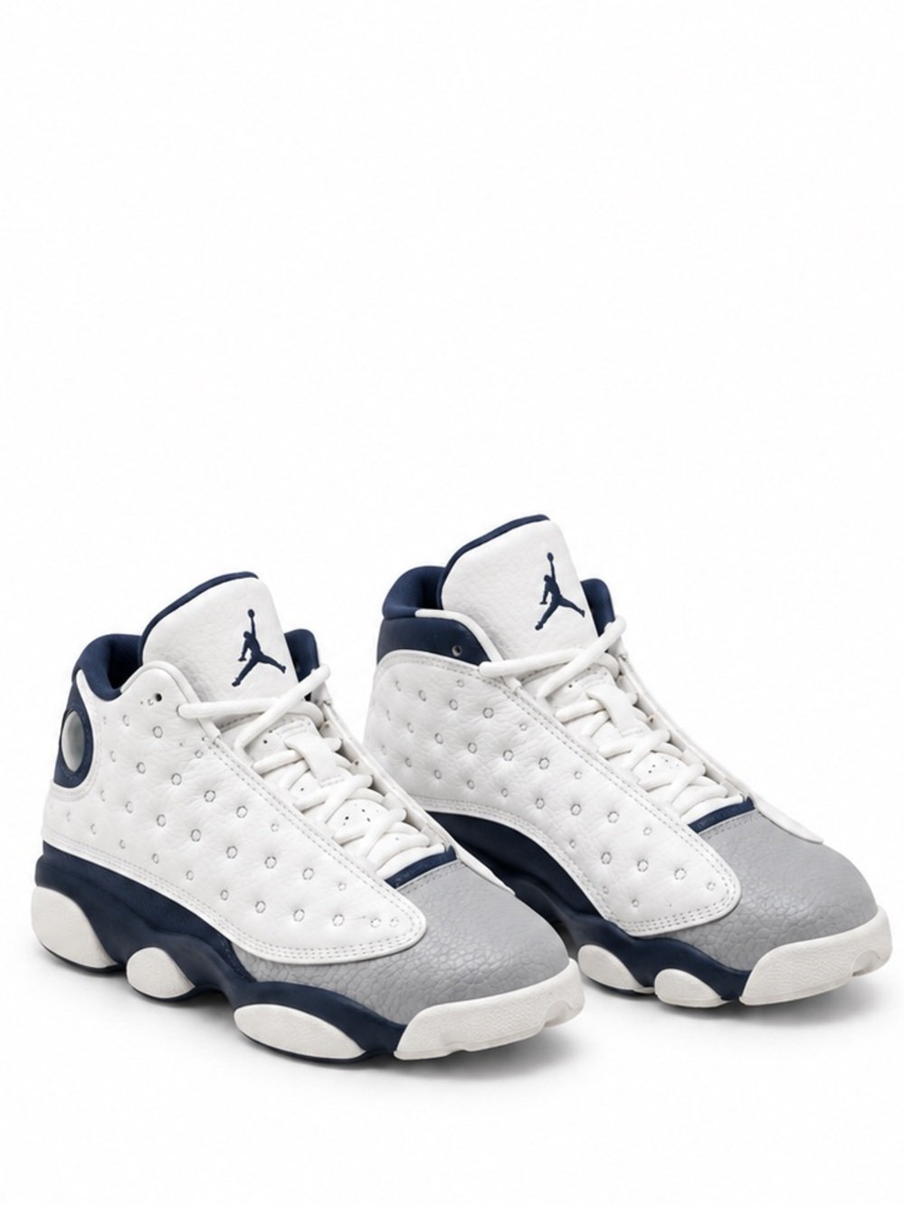 Air Jordan Kids White Navy Sneakers Size 12
